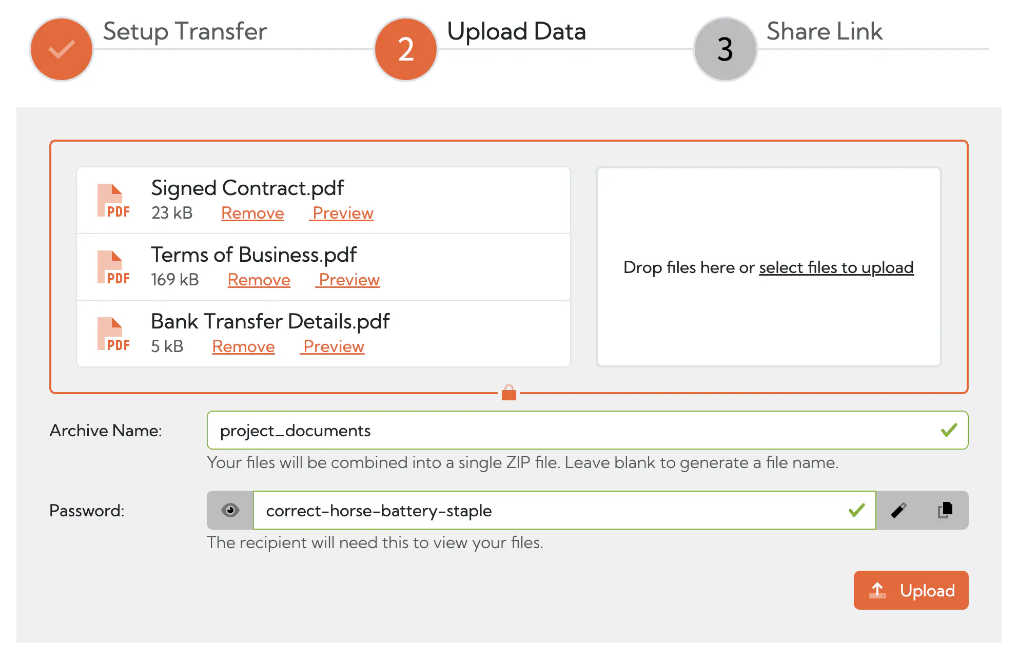 Hexiosec Transfer Upload